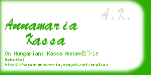 annamaria kassa business card